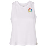 Bella + Canvas Women's Cotton/Polyester Blend Racerback Cropped Tank Top Embroidery - Mato & Hash