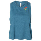 Bella + Canvas Women's Cotton/Polyester Blend Racerback Cropped Tank Top Embroidery - Mato & Hash