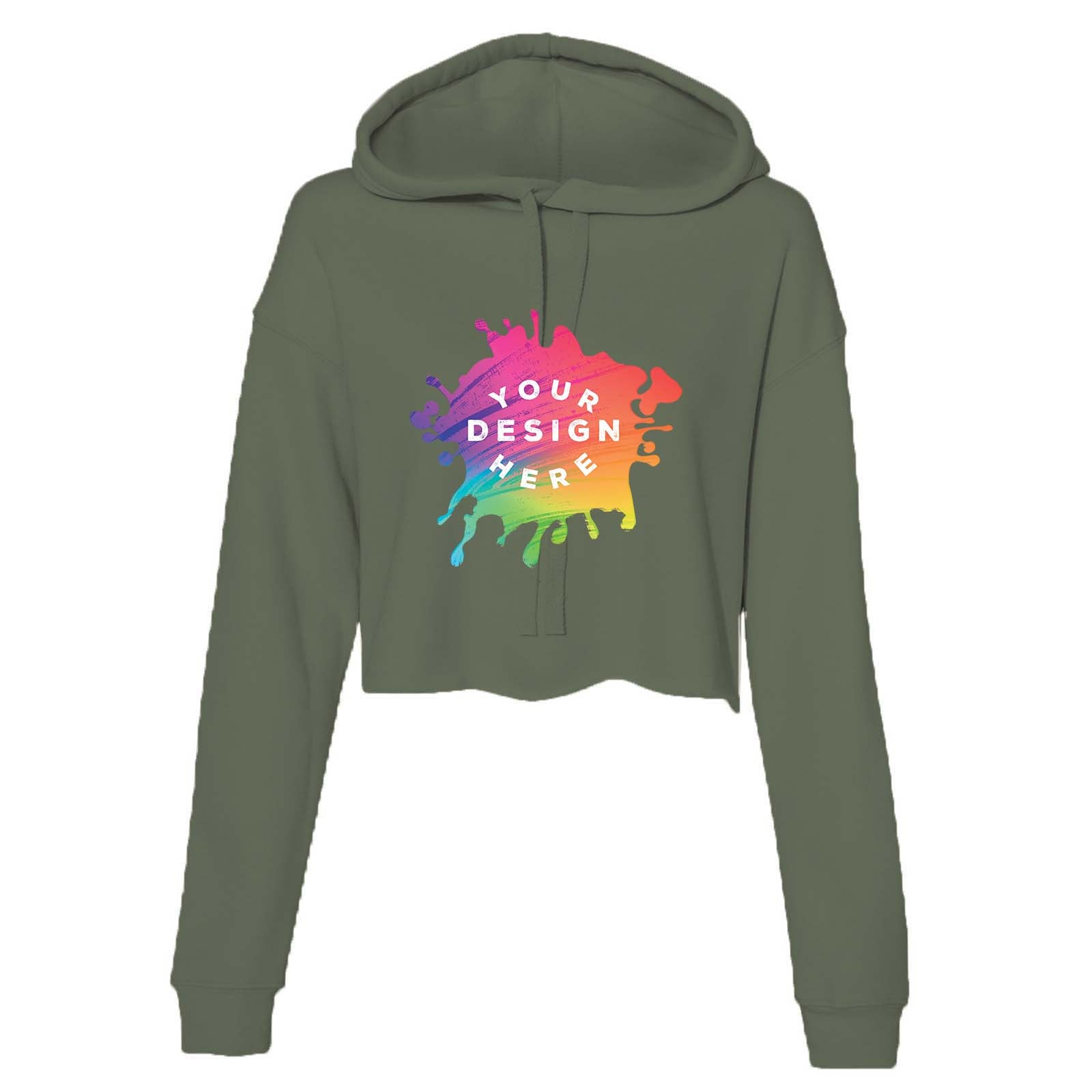 Bella + Canvas Women's Sponge Fleece Cropped Fleece Hoodie - Mato & Hash