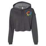 Bella + Canvas Women's Sponge Fleece Cropped Fleece Hoodie Embroidery - Mato & Hash