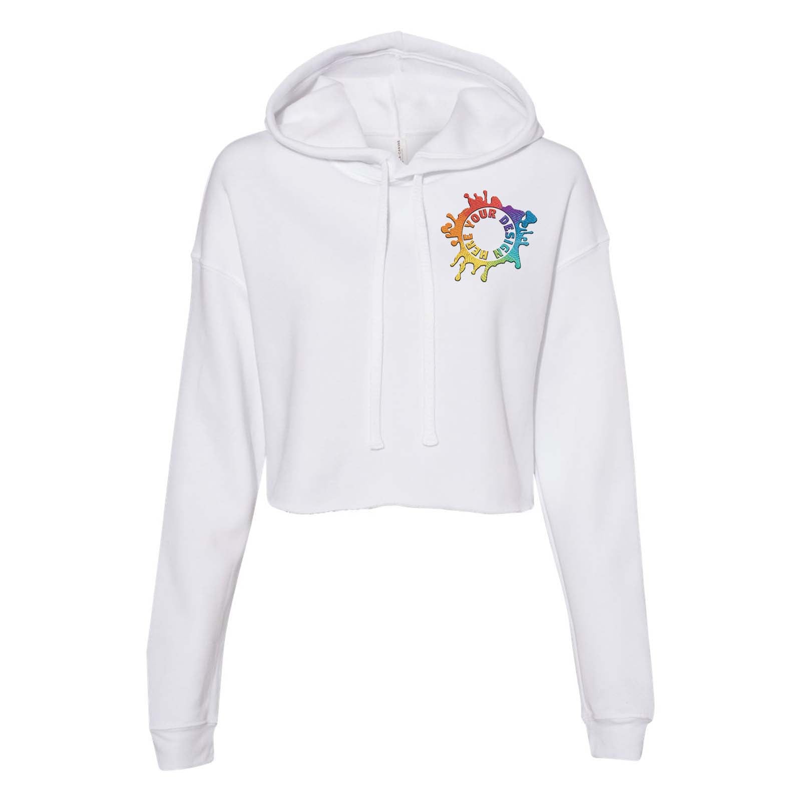 Bella + Canvas Women's Sponge Fleece Cropped Fleece Hoodie Embroidery - Mato & Hash