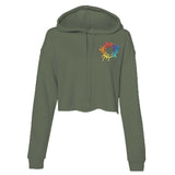Bella + Canvas Women's Sponge Fleece Cropped Fleece Hoodie Embroidery - Mato & Hash
