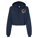 Bella + Canvas Women's Sponge Fleece Cropped Fleece Hoodie Embroidery - Mato & Hash