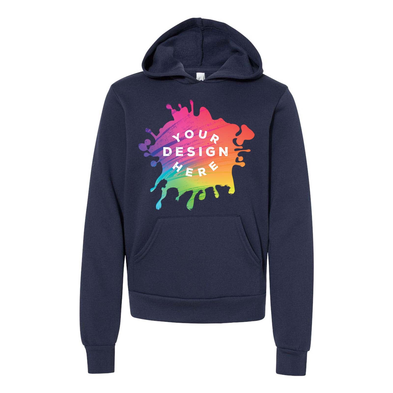 Bella + Canvas Youth Cotton/Polyester Fleece Hooded Sweatshirt - Mato & Hash