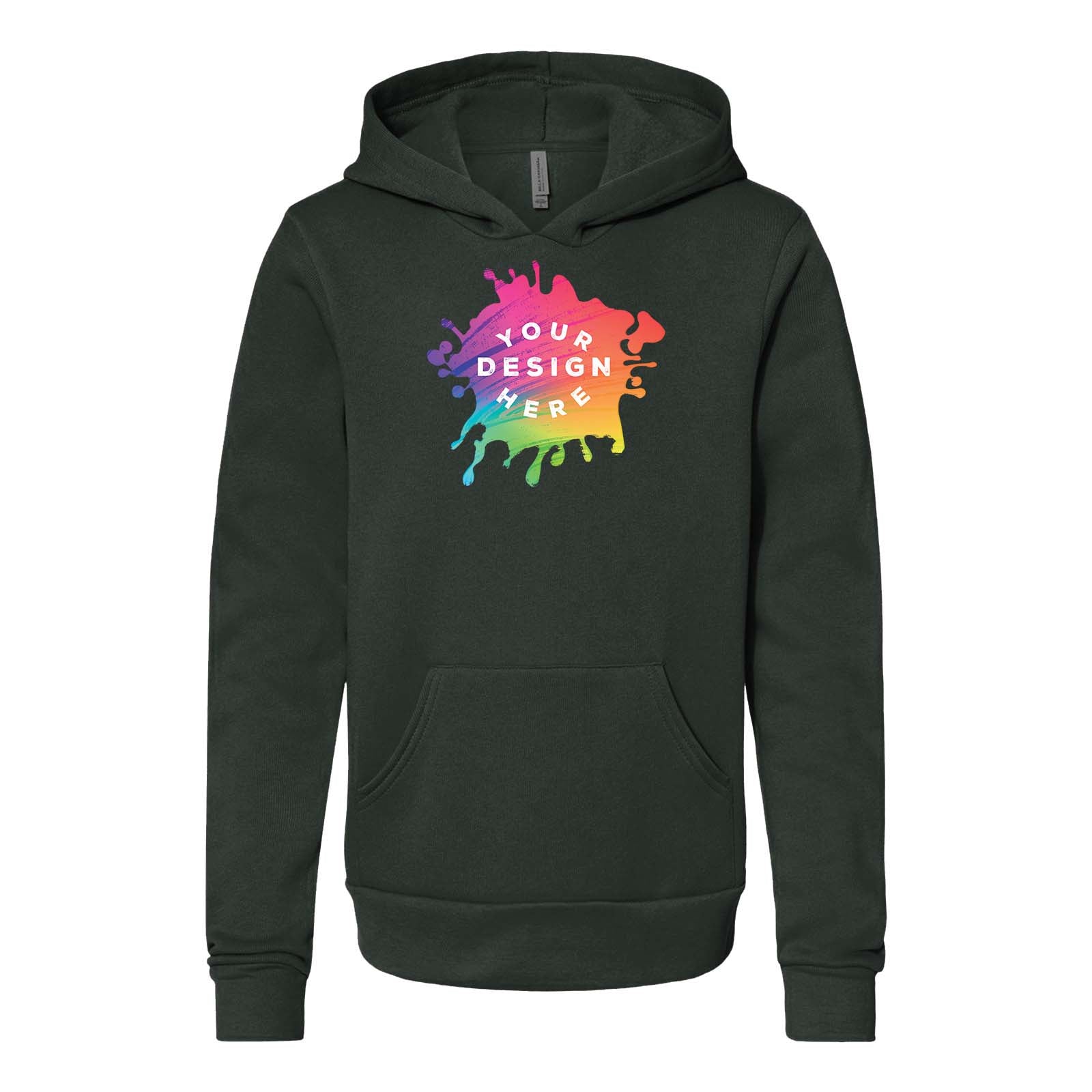 Bella + Canvas Youth Cotton/Polyester Fleece Hooded Sweatshirt - Mato & Hash