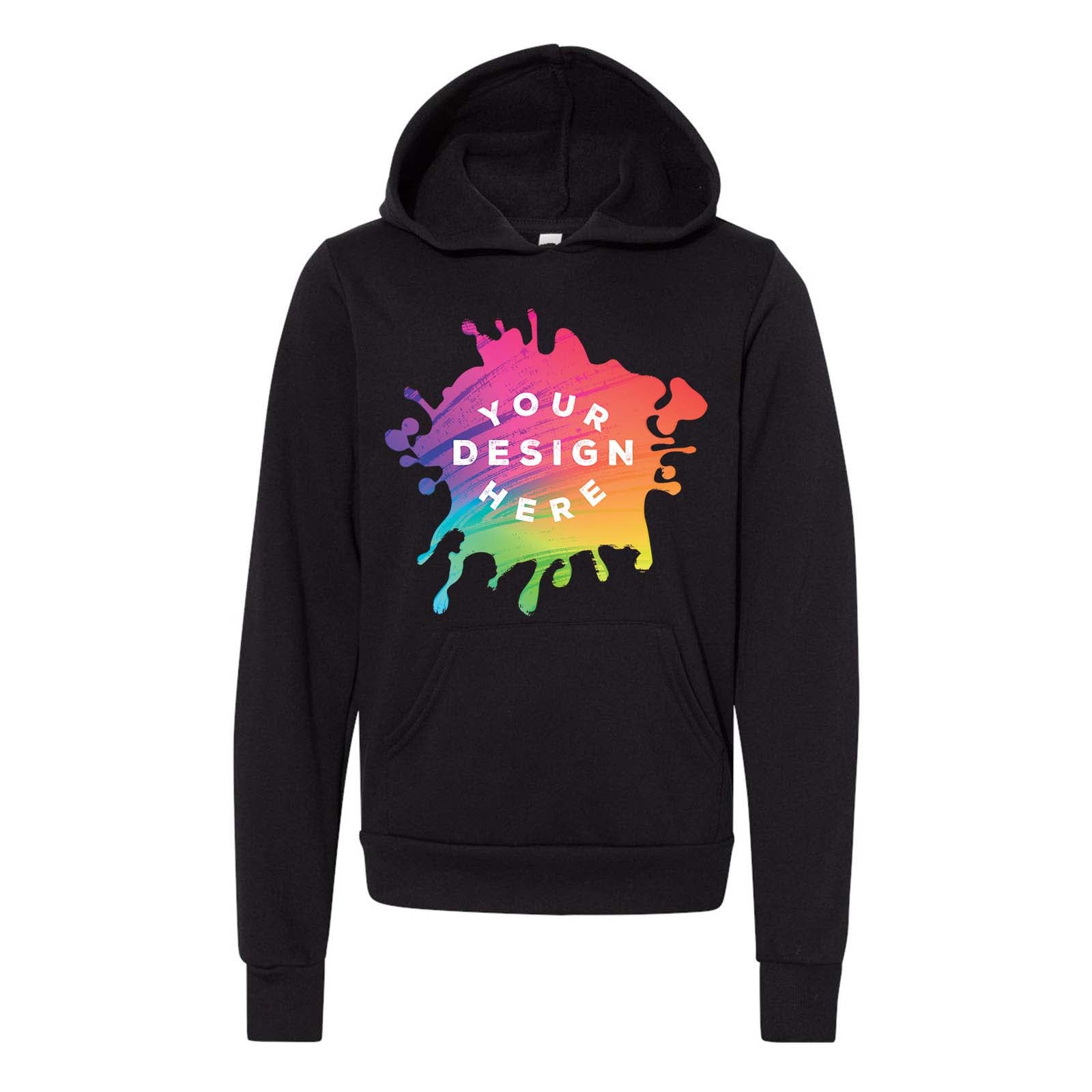 Bella + Canvas Youth Cotton/Polyester Fleece Hooded Sweatshirt - Mato & Hash