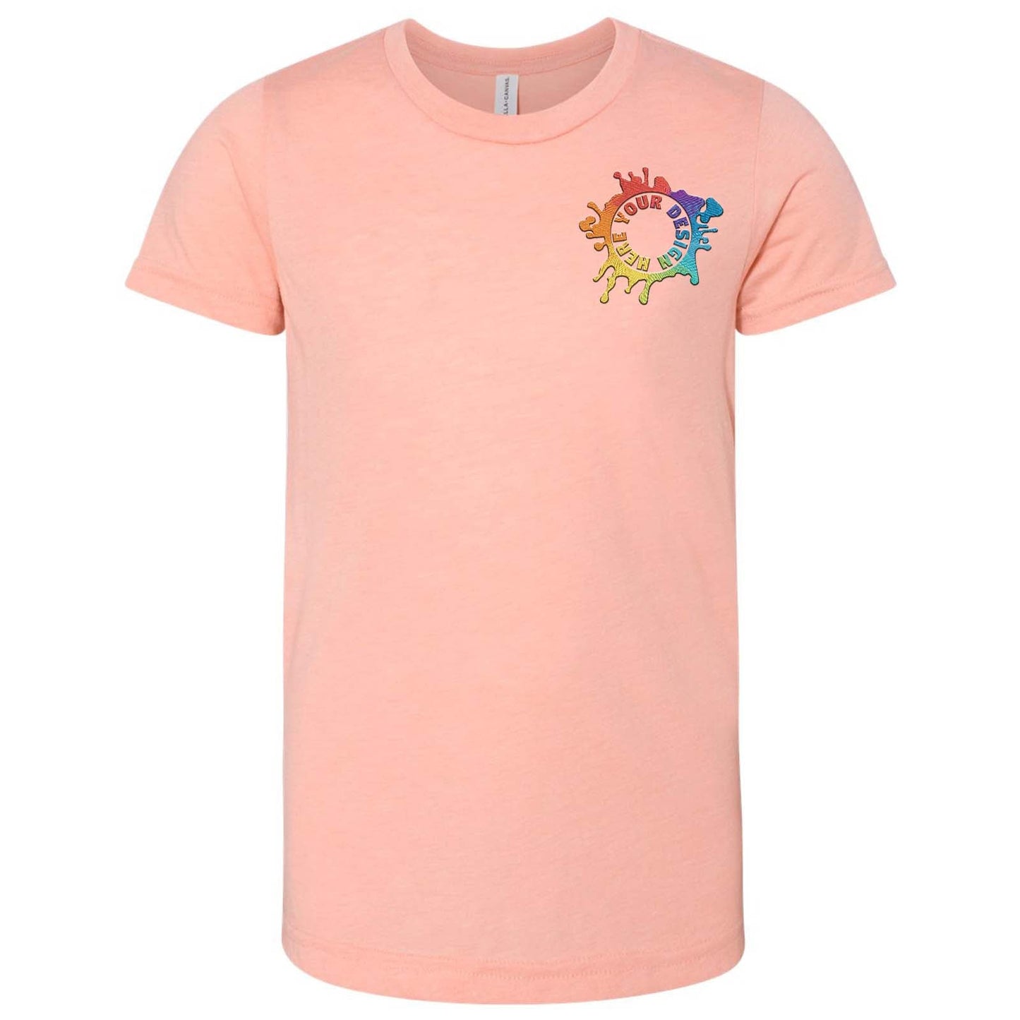 Bella + Canvas Youth Unisex Triblend T-Shirt Embroidery - Mato & Hash
