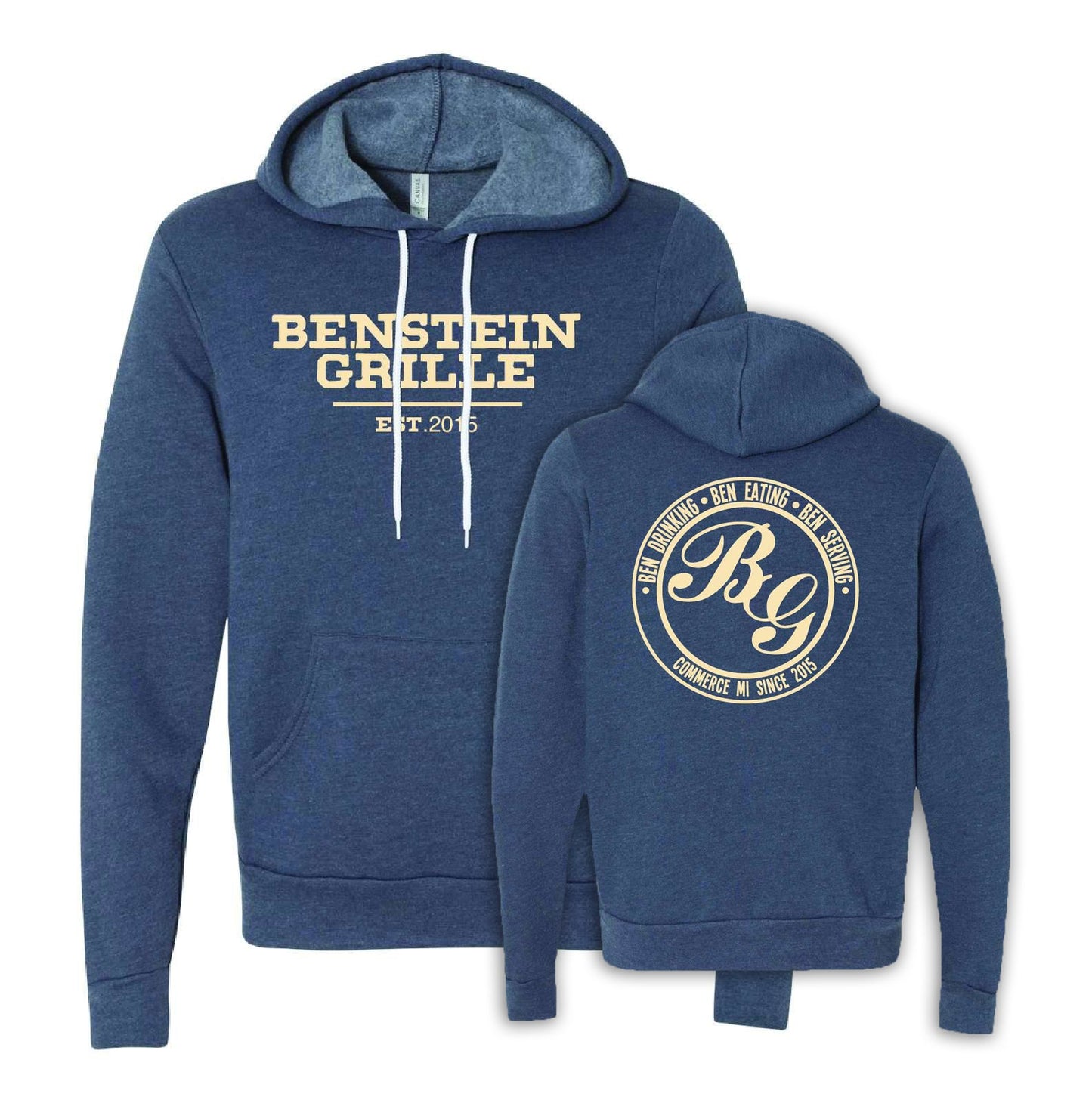 Benstein Grille “Ben Eating, Ben Drinking Ben Serving” Cozy Hoodie EST. W/Circle Design - Mato & Hash