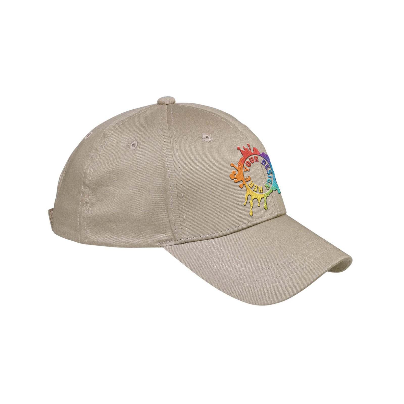 Big Accessories Cotton 6-Panel Structured Twill Cap Embroidery - Mato & Hash