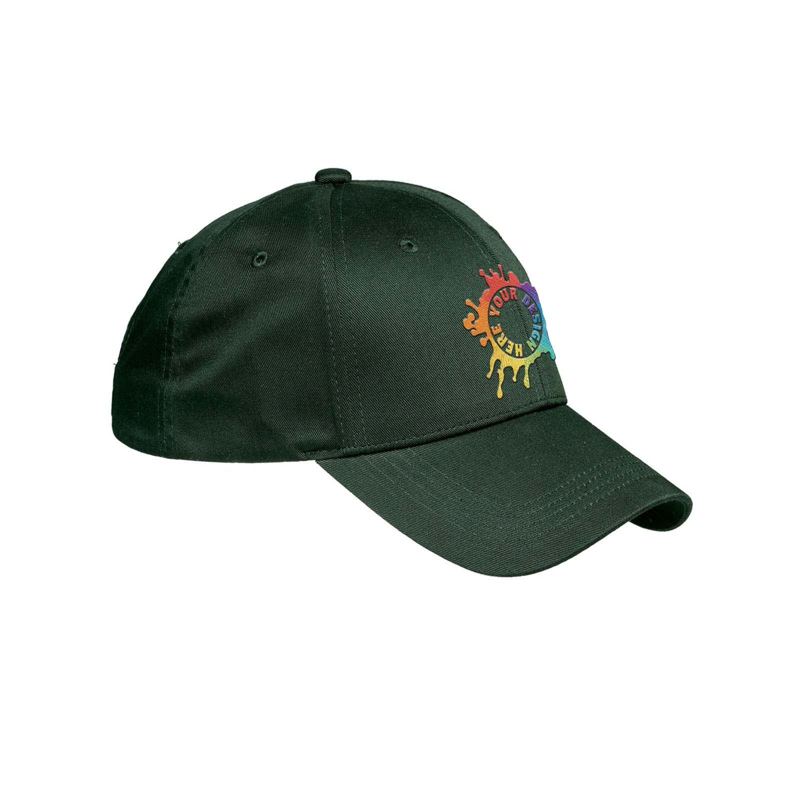 Big Accessories Cotton 6-Panel Structured Twill Cap Embroidery - Mato & Hash