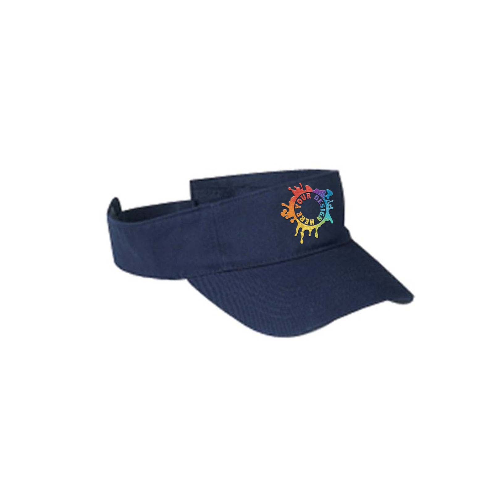 Big Accessories Cotton Twill Visor Embroidery - Mato & Hash