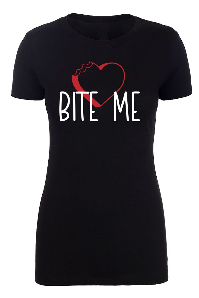 Shirt - I Hate Valentine's Day Shirts, Woman Crew Neck T-Shirts Stupid Cupid Graphic Tee - Bite Me