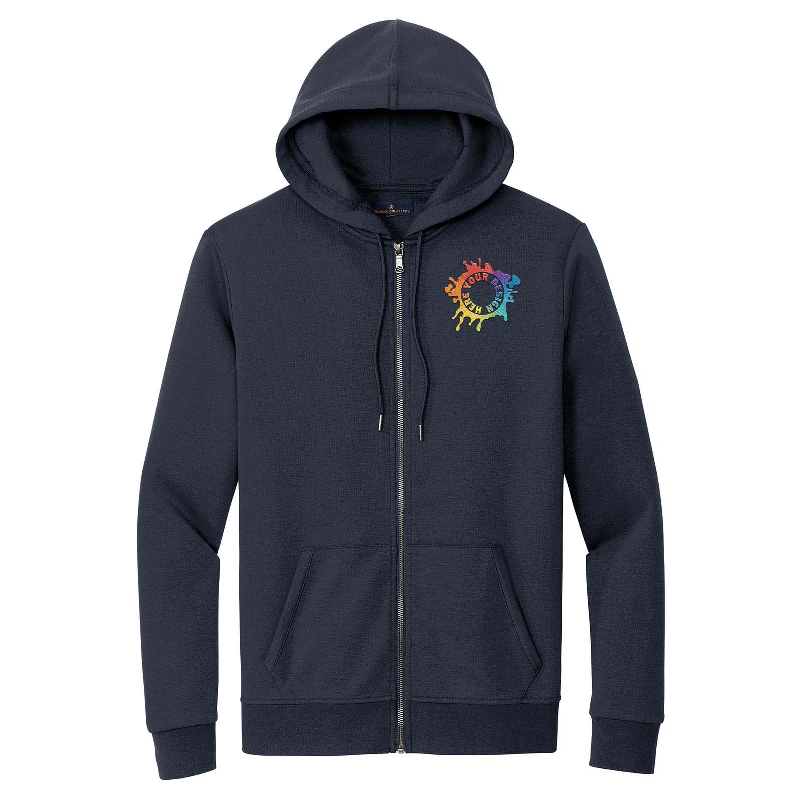 Brooks Brothers® Double-Knit Full-Zip Hoodie Embroidered - Mato & Hash