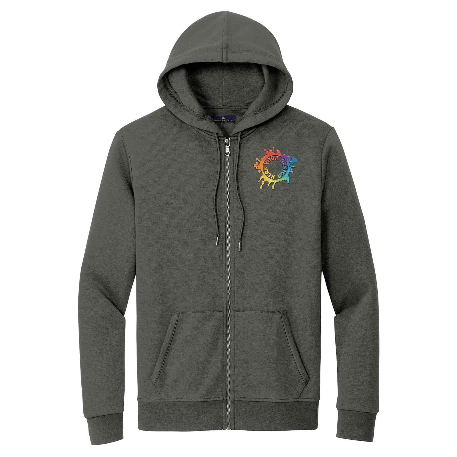 Brooks Brothers® Double-Knit Full-Zip Hoodie Embroidered - Mato & Hash