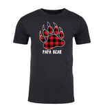 Buffalo Plaid Paw Print Papa Bear Unisex T Shirts - Mato & Hash