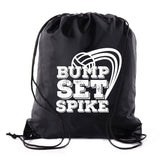 Bump, Set, Spike Polyester Drawstring Bag