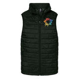 Burnside Elemental Puffer Vest Jacket Embroidery