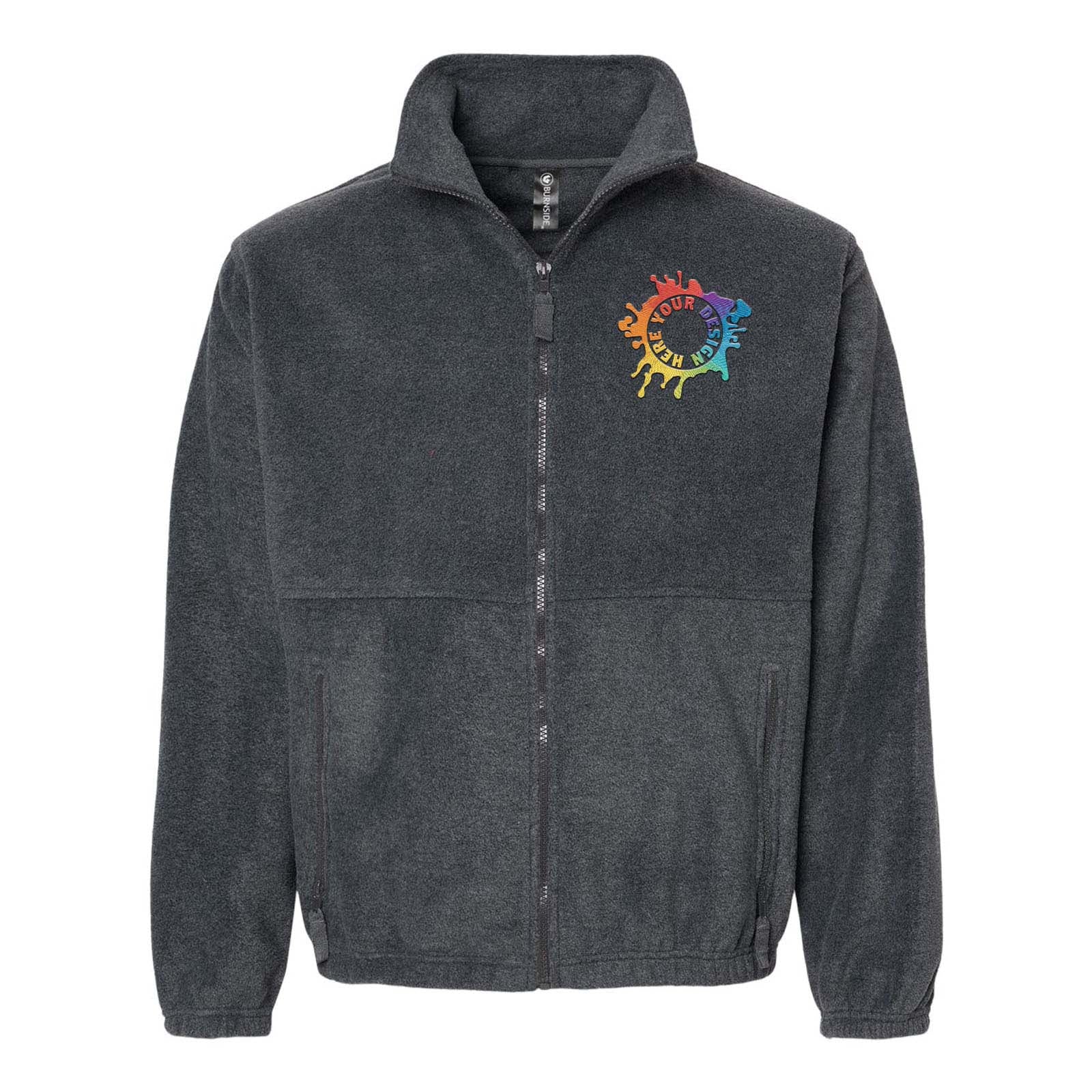 Burnside Polar Fleece Full-Zip Jacket Embroidery - Mato & Hash