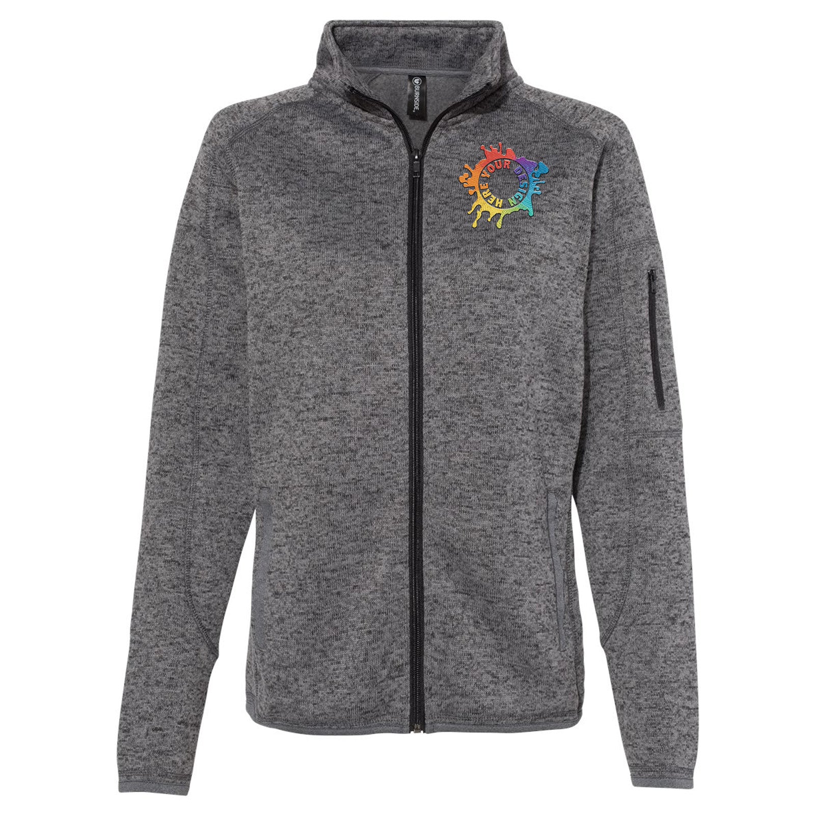 Burnside - Women's Sweater Knit Jacket Embroidery - Mato & Hash