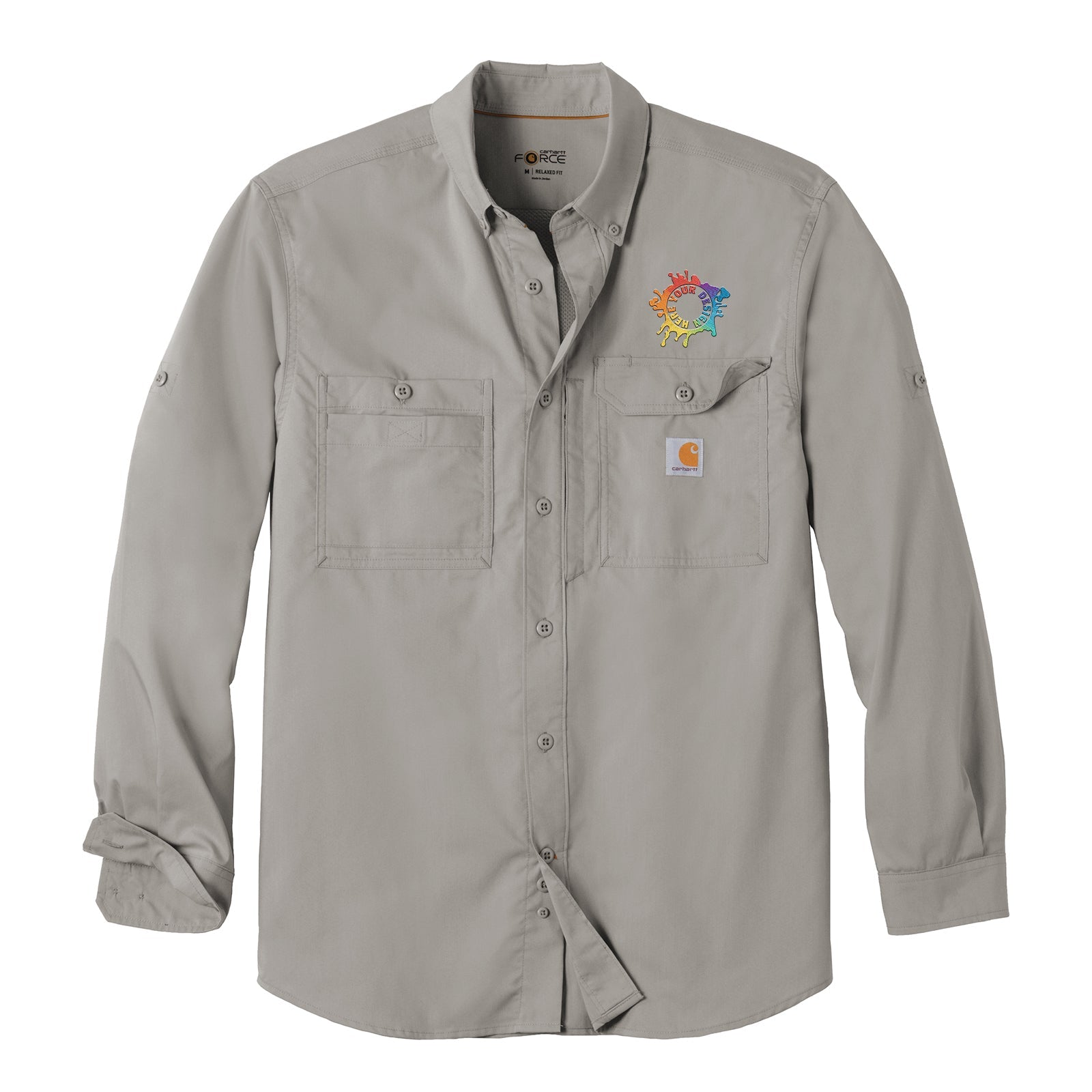 Carhartt Force Ridgefield Solid Long Sleeve Embroidery - Mato & Hash