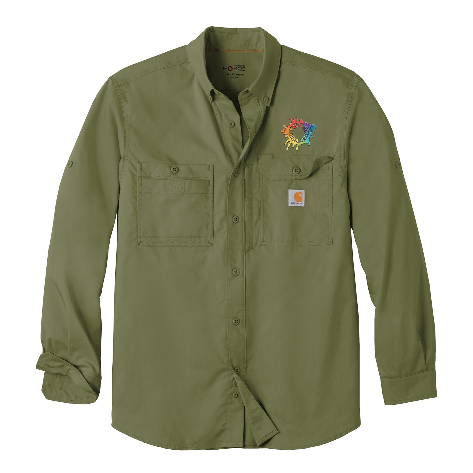 Carhartt Force Ridgefield Solid Long Sleeve Embroidery - Mato & Hash