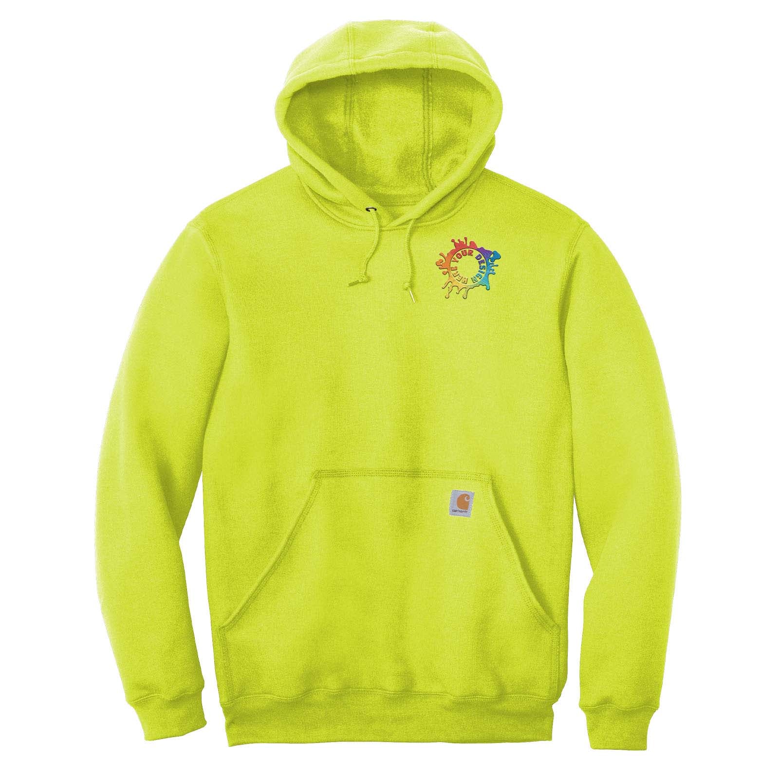 Womens Hoodie Neon Yellow Carhartt Hoodie Brite Lime Large