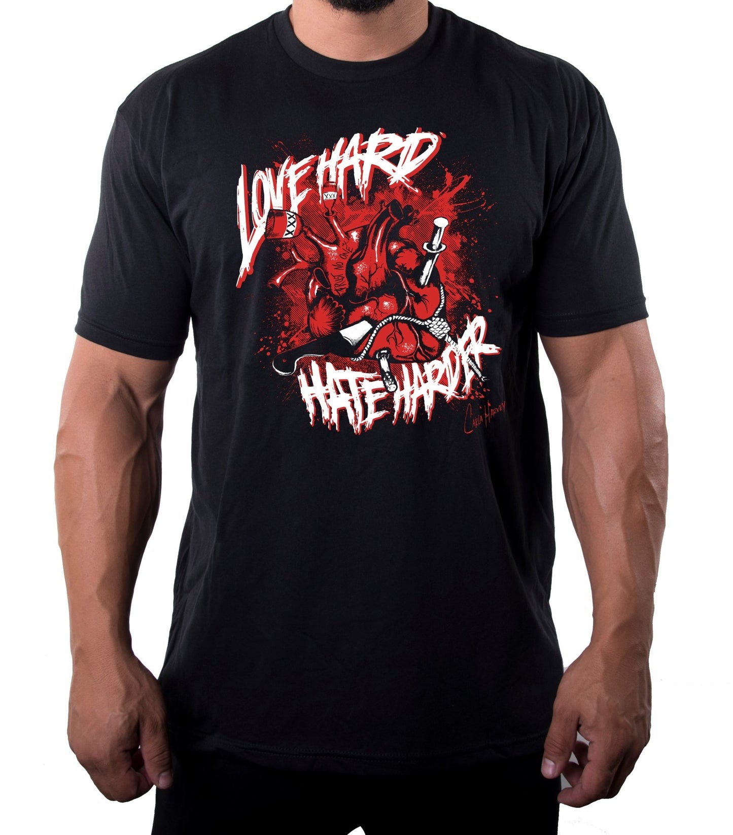 Carla Harvey Love Hard Hate Harder T Shirt - Mato & Hash