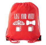 Cast Your Vote Girl or Boy Baby Shower Polyester Drawstring Bag