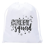 Cheer Squad - Zebra Text - Mini Polyester Drawstring Bag - Mato & Hash