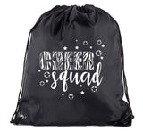 Cheer Squad - Zebra Text - Polyester Drawstring Bag