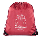 Christmas Castle Custom Year Polyester Drawstring Bag - Mato & Hash