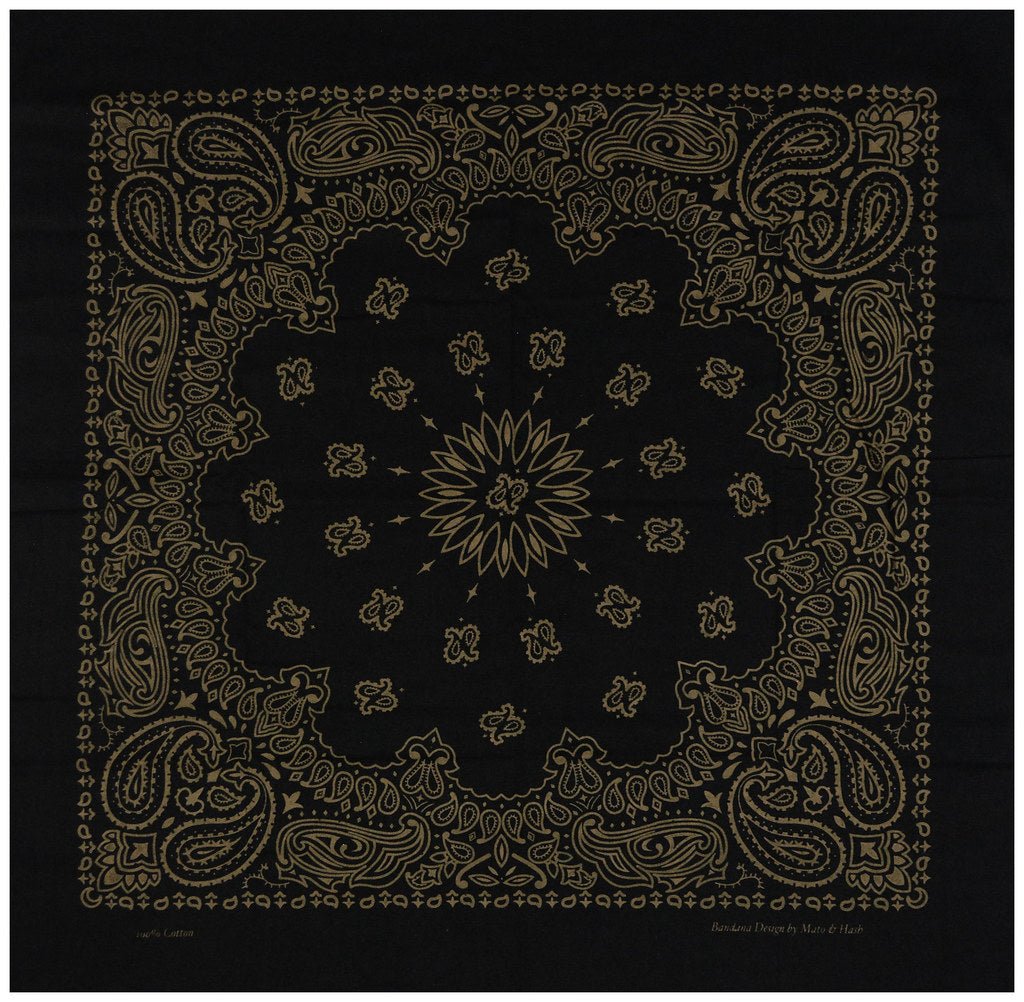 Classic Paisley or Solid Color 27" x 27" Bandanas - Mato & Hash