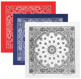 Classic Paisley or Solid Color 27" x 27" Bandanas - Mato & Hash
