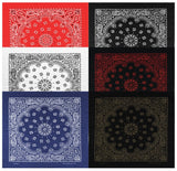 Classic Paisley or Solid Color 27" x 27" Bandanas - Mato & Hash
