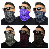Classic Paisley or Solid Color Multifunctional Neck Gaiter Tube Bandana Face Cover - Mato & Hash