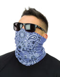 Classic Paisley or Solid Color Multifunctional Neck Gaiter Tube Bandana Face Cover - Mato & Hash