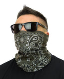Classic Paisley or Solid Color Multifunctional Neck Gaiter Tube Bandana Face Cover - Mato & Hash