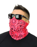 Classic Paisley or Solid Color Multifunctional Neck Gaiter Tube Bandana Face Cover - Mato & Hash