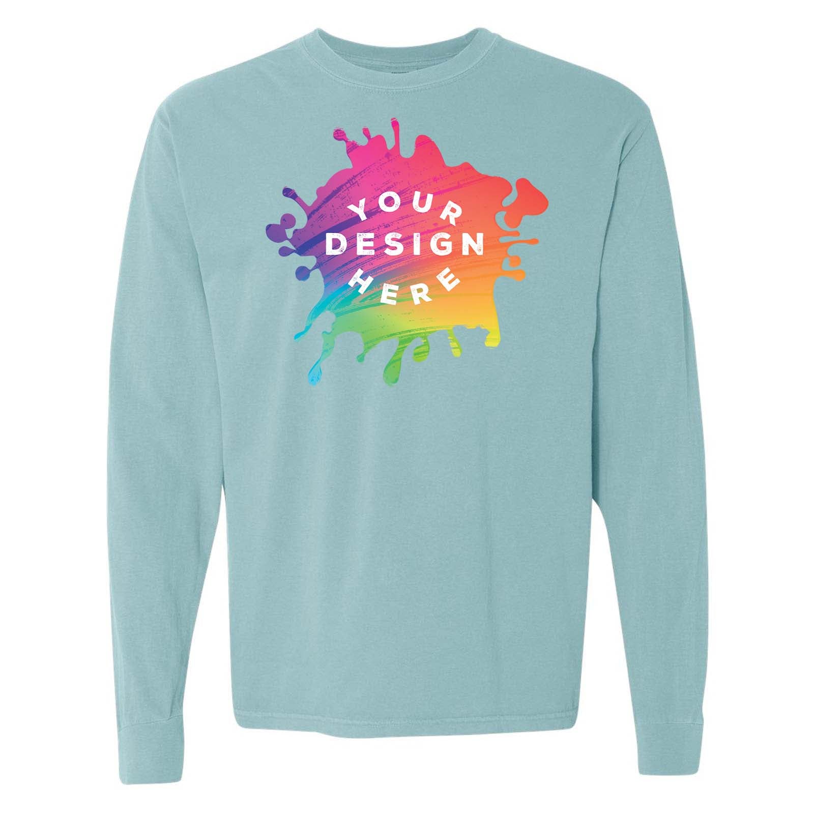 Comfort Colors Garment Dyed Heavyweight Men's 100% Cotton Long Sleeve T-Shirt - Mato & Hash