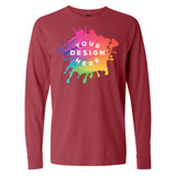 Comfort Colors Garment Dyed Heavyweight Men's 100% Cotton Long Sleeve T-Shirt - Mato & Hash