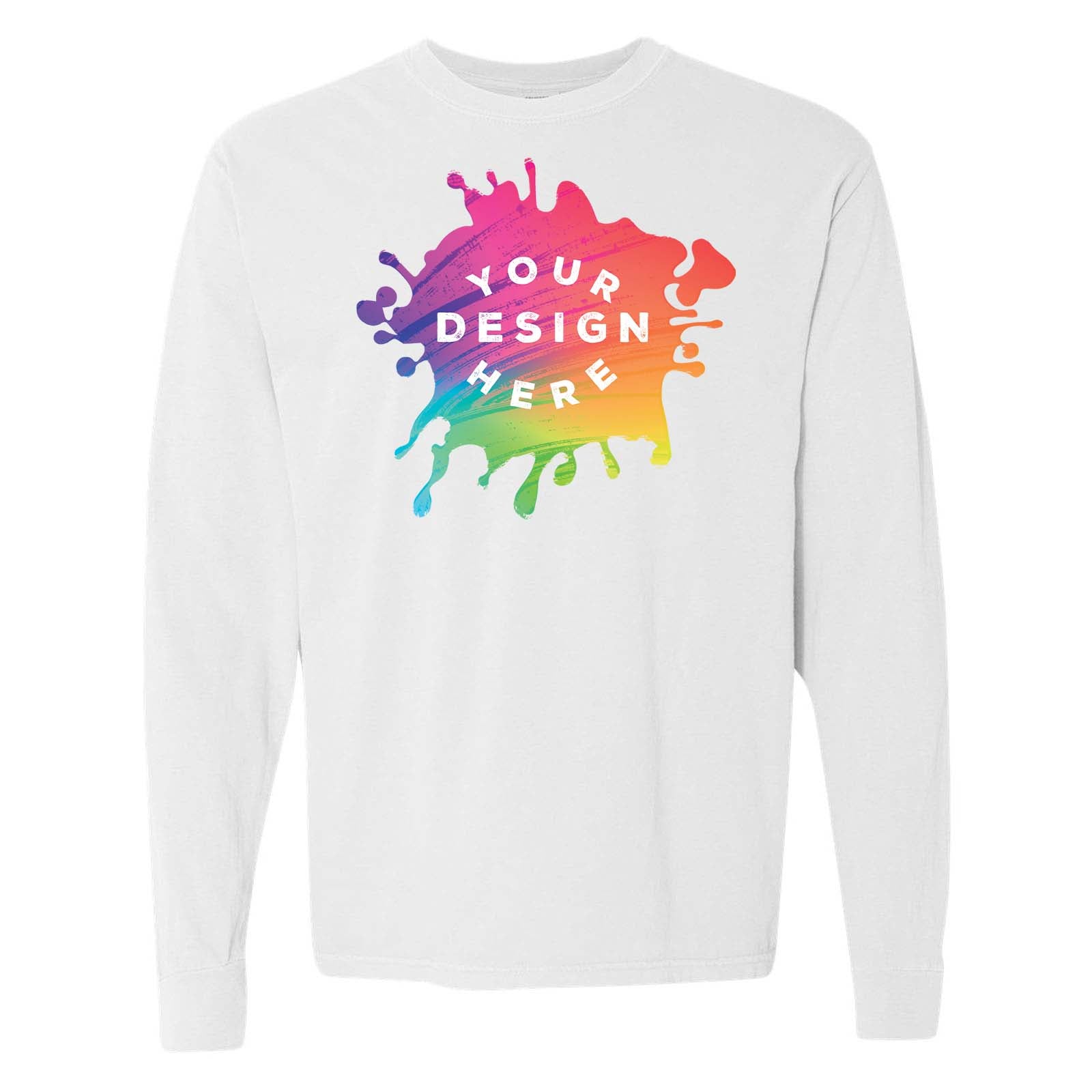 Comfort Colors Garment Dyed Heavyweight Men's 100% Cotton Long Sleeve T-Shirt - Mato & Hash