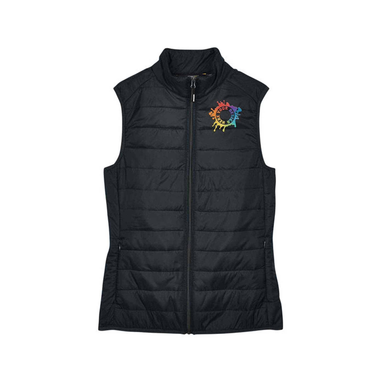 Core 365 Ladies' Prevail Packable Puffer Vest Jacket Embroidery - Mato & Hash