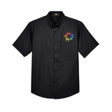 Core 365 Men's Optimum Short-Sleeve Twill Shirt Embroidery
