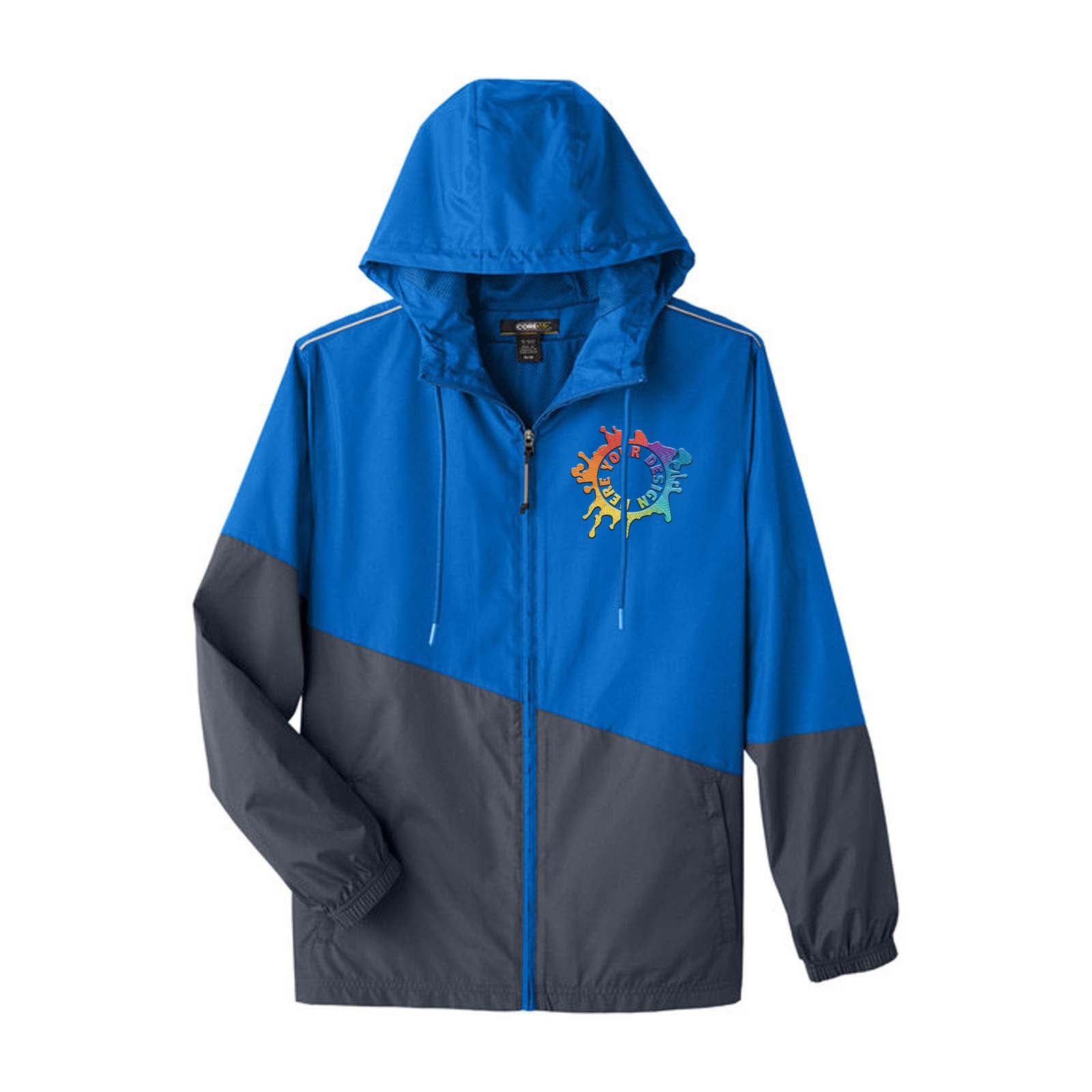Core 365 Unisex Techno Lite Colorblock Windbreaker Embroidery - Mato & Hash