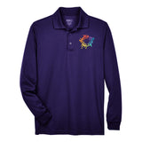 Core365 Men's Pinnacle Performance Polyester Long Sleeve Piqué Polo T-Shirt Embroidery - Mato & Hash