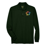 Core365 Men's Pinnacle Performance Polyester Long Sleeve Piqué Polo T-Shirt Embroidery - Mato & Hash