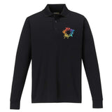 Core365 Men's Pinnacle Performance Polyester Long Sleeve Piqué Polo T-Shirt Embroidery