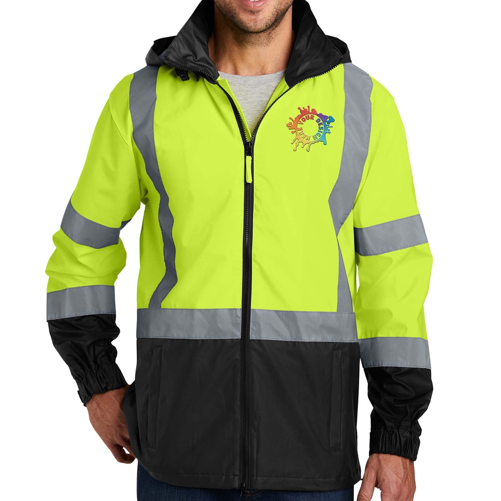 CornerStone® - ANSI 107 Class 3 Safety Windbreaker Embroidery - Mato & Hash