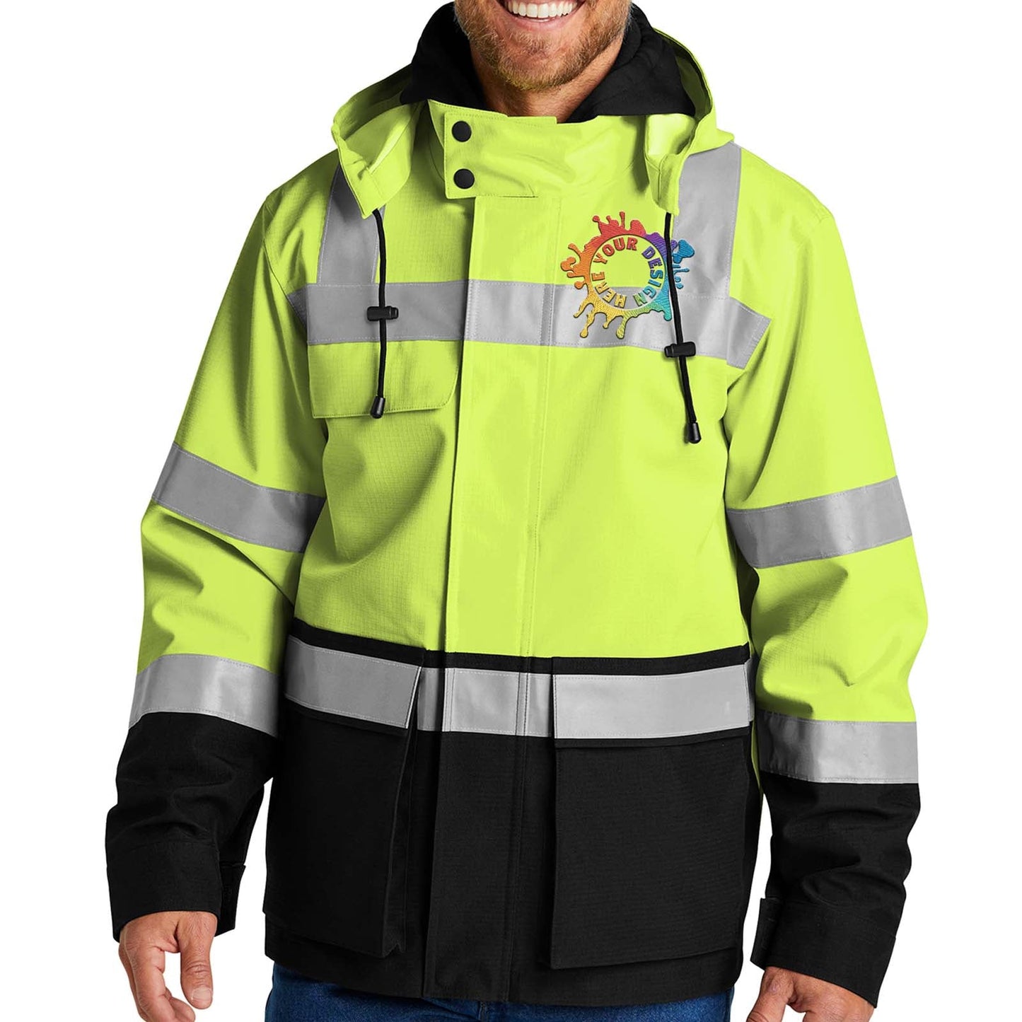CornerStone® ANSI 107 Class 3 Waterproof Ripstop 3-In-1 Parka Embroidery - Mato & Hash