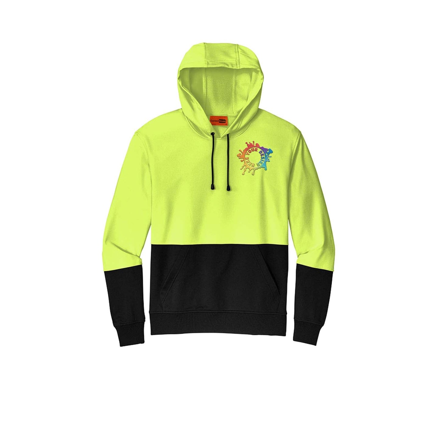 CornerStone® Enhanced Visibility Fleece Pullover Hoodie Embroidery - Mato & Hash